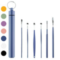 6Pcs Portable Stainless Steel Ear Scoop Set W/ Storage Box