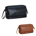 Pu Leather Double-Layer Toiletry Bag