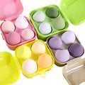 Makeup Foundation Sponges Set 4pcs With Plastic Storage Case