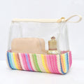 Eco-Friendly Straw PVC Cosmetics Storage Organizer Bag
