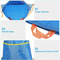 Waterproof Drawstring String Backpack With Zipper Pockets