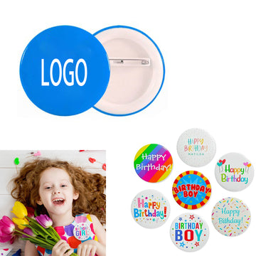Full-Color Round Badge Tinplate Brooch