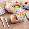 Double Decker Lunch Box With Tableware Set
