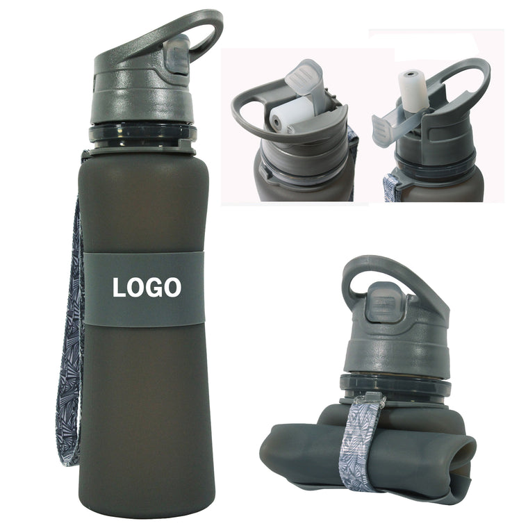 22 Oz Silicone Collapsible Water Bottle