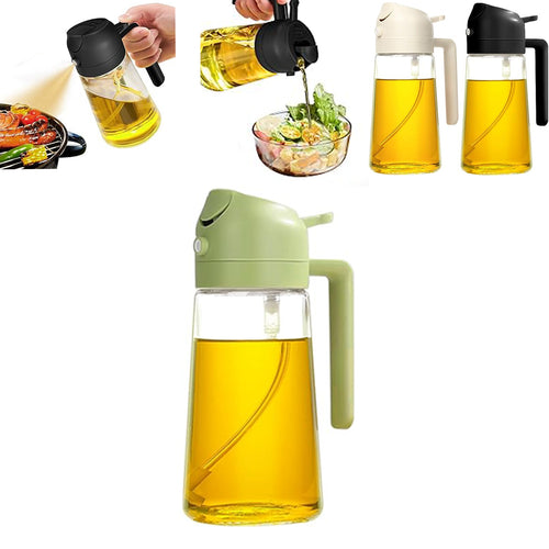2 In 1 Olive Oil Dispenser Bottle For Kitchen-16Oz