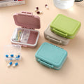3-Grid Wheat Straw Sealed Daily Medicine Storage Boxes