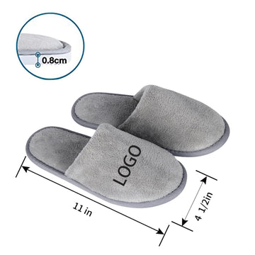Coral Fleece Average Size Hotel Slippers