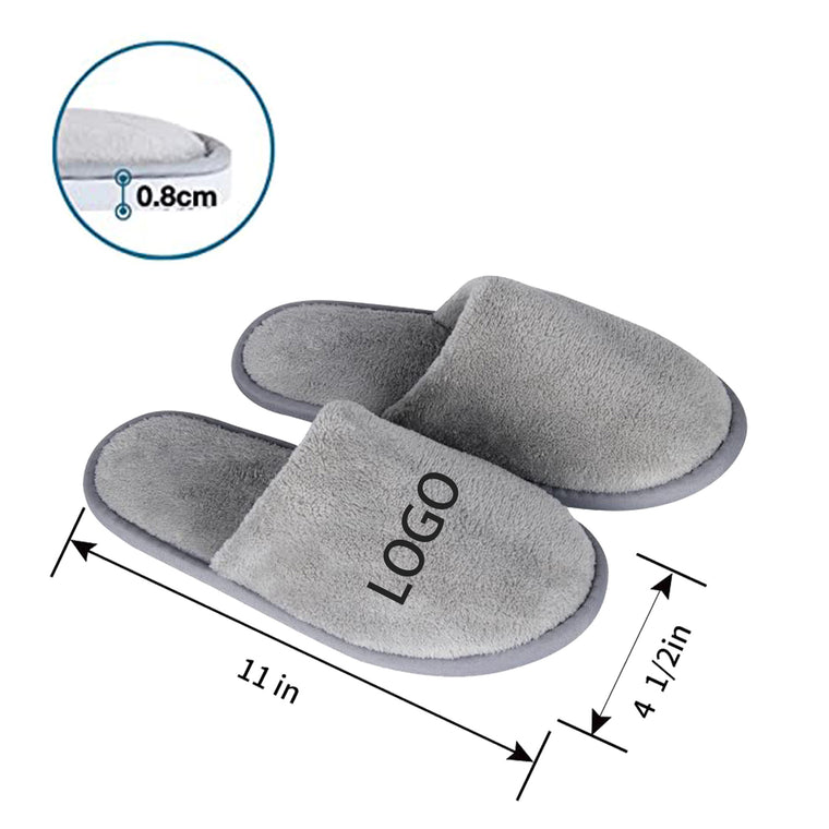 Coral Fleece Average Size Hotel Slippers