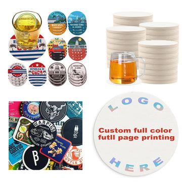 4" Disposable Paper Full Color Custom Coaster