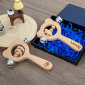 Wooden Animal Baby Hand Bell Toy