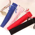 Double-Sided Flannel Drawstring Closure Pen Pouch
