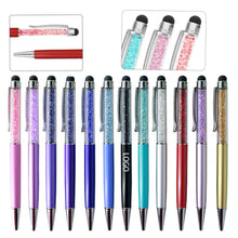 2 In 1 Soft Touch Crystal Metal Ballpoint Pen