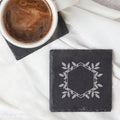 Black Slate Coaster, Laser Logo, Shape Choice (Sq/Rd/Ht)
