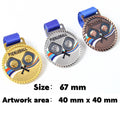 Custom Metal Pickleball Medal With Lanyard Moq 10