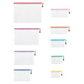 9-Pack Waterproof Zipper Document Bag Set In 8 Sizes