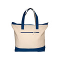Zippered Cotton Canvas Tote Bag