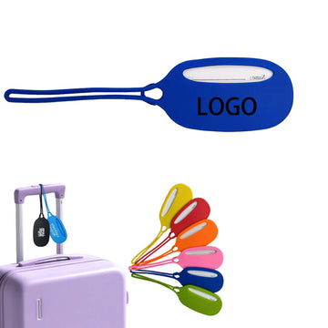 Oval Silicone Luggage Tags For Suitcases