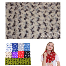 Christmas Reindeer Printed Voile Scarf