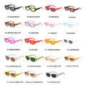 Retro Rectangle Narrow Square Frame Sunglasses