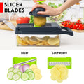 14-in-1 Multifunctional Vegetable Chopper with 8 Blades