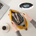 Foldable Oxford Cloth Insulated Lunch Bag With Zipper Closure