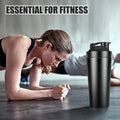 25Oz Shaker Bottle W/ Blender Ball & Powder Container