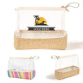 Eco-Friendly Straw PVC Cosmetics Storage Organizer Bag