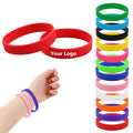 Solid Color Silicone Wristbands, Suitable For Teens & Adults