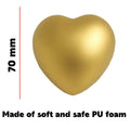 Custom 3" Gold Heart Stress Ball