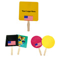 Paper Fan With Wooden Handle