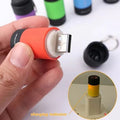 Usb Rechargeable Led Micro Pocket Flashlight With Keychain