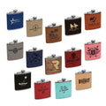 6 Oz Stainless Steel Flask With Faux Leather