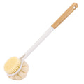 Double-Sided Soft Bristle Wooden Long-Handle Body Brush