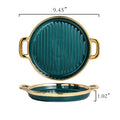 9 Inch Round Gold-Rimmed Dinner Plate