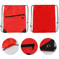 Polyester Drawstring Backpack W/ Zipper