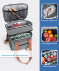 Outdoor Portable Double Layer Lunch Bag