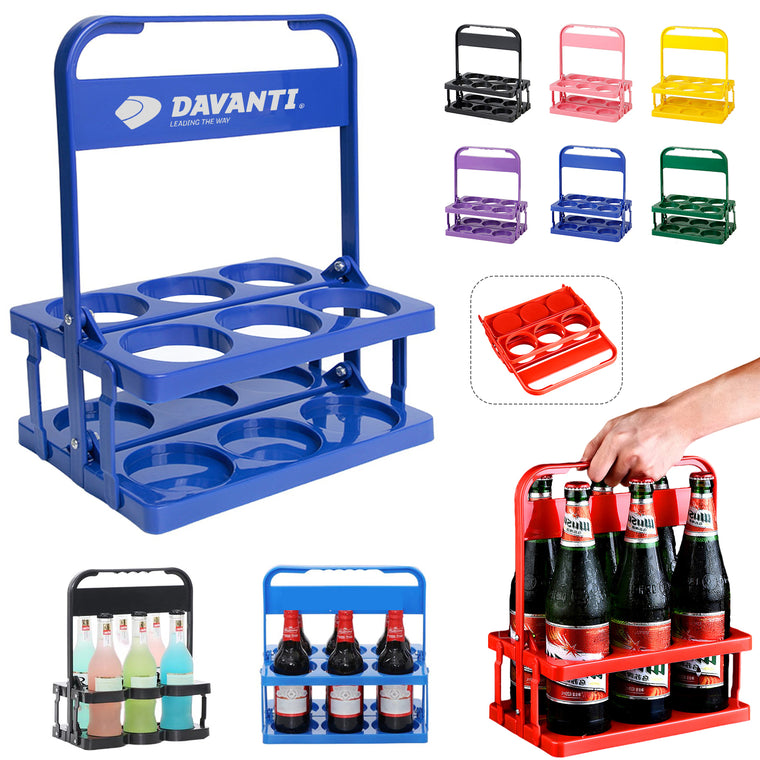 6 Bottle Plastic Beverage Carrier Handle Holder