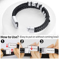 Gothic/Retro Multi-Strand Braided Leather Bracelet