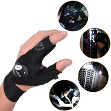 Hands-Free LED Flashlight Gloves/ Half Finger Gloves