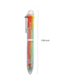6-In-1 Multicolor Transparent Barrel Ballpoint Pen