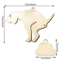 Poop Dog Christmas Tree Decoration Pendant Wooden