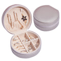 Pu Leather Small Round Jewelry Case