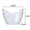 4L Clear Plastic Ice Bucket