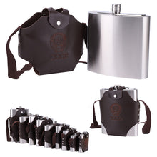 Stainless Steel Outdoor Wine Bottle With Leather Case