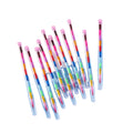 11 Colors Mini Rainbow Building Block Crayons Pens