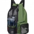 Beach Mesh Drawstring Backpack With Wet Pocket