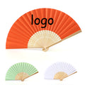 9" Handheld Folded Bamboo Fan