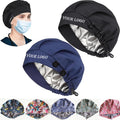 Adjustable Medical Scrub Caps Hat With Mask Buttons