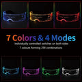 Futuristic LED Light Up Glasses