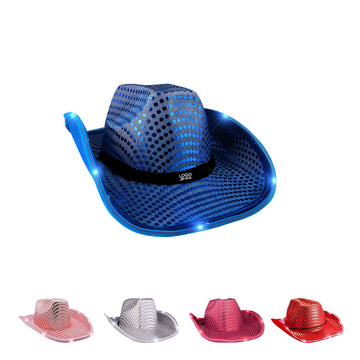 Shiny Cowboy Hat With Led Light Brim